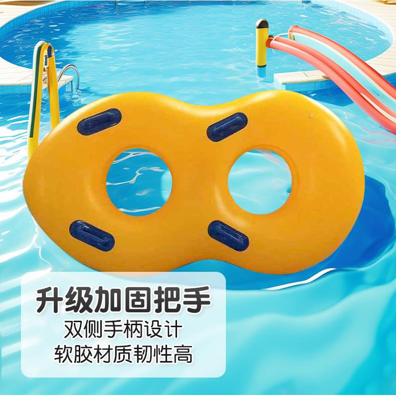 加厚PVC充气单双人皮筏亲子水上四人游泳圈户外漂流划水8字救生圈