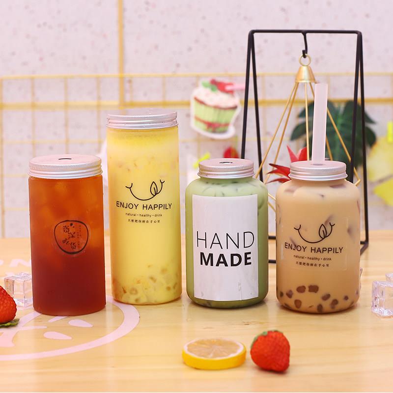 耐高温Pp奶茶瓶一次性塑料瓶宽口外卖流行热饮饮料瓶脂肪奶茶杯