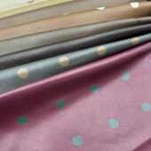 布料 印花布底皮革服装 柔软皮革轻奢 波点圆点皮革 重磅PU