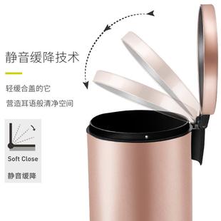 经典 脚踏不DOM锈钢圾桶家用卫生间大桶号垃客厅厨房办公室 圆形款