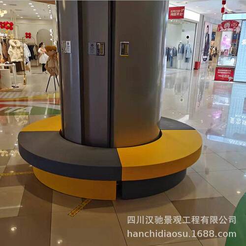 四川玻钢树脂坐凳椅子室内玻璃钢弧形圆形坐凳玻璃钢材质的椅子