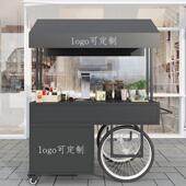 移动摊位小吃车创意欧式 铁艺花车手推车夜市摆摊车展示架花店超市