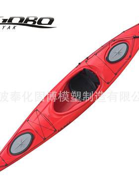 高瑞皮划艇硬艇独木舟专业塑料单人划艇硬底海洋舟冲浪漂流滑水