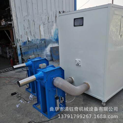 双工位U型枕冲棉机公仔棉螺丝棉开棉机儿童毛绒玩具充棉机