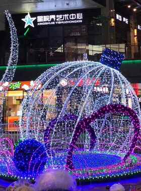 彩广灯门造景型灯A030-2圣诞装饰LED拱造型灯场商场装饰圆球观灯