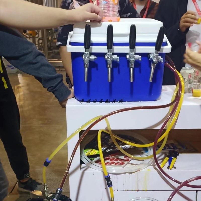 便捷式打酒箱保温户外售酒器4头制冷箱26升移动打酒机设备扎啤机
