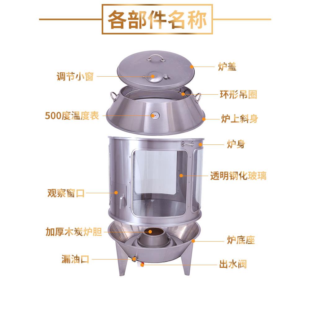 透明玻璃皮烤鸭展炉商用脆加厚叉烧烤肉XRG炉明火烧鹅炉烧鸡示炉