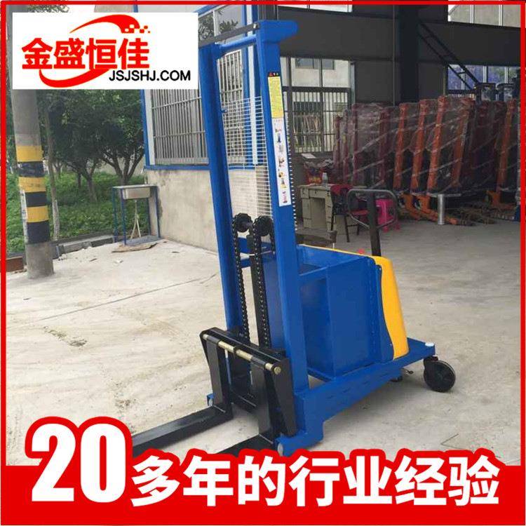 厂家直供非标半电动液压堆高车1T手推半电动配重式升高车