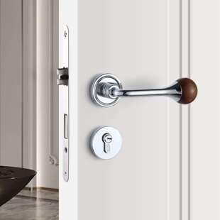 室内房门锁卧室实木门执手锁门把手家用通用型静音拉丝房门锁