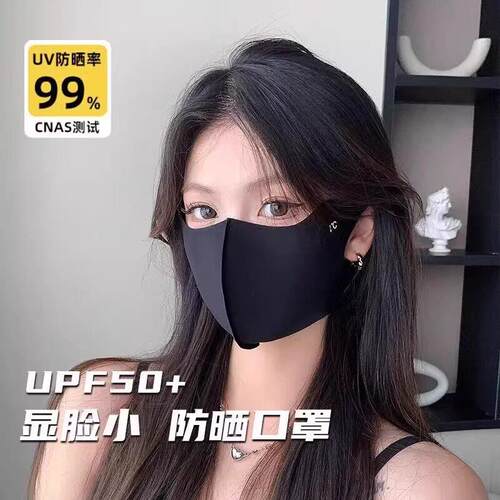 Invisible Eye Protection Ice Silk Sunscreen Mask for Women 2