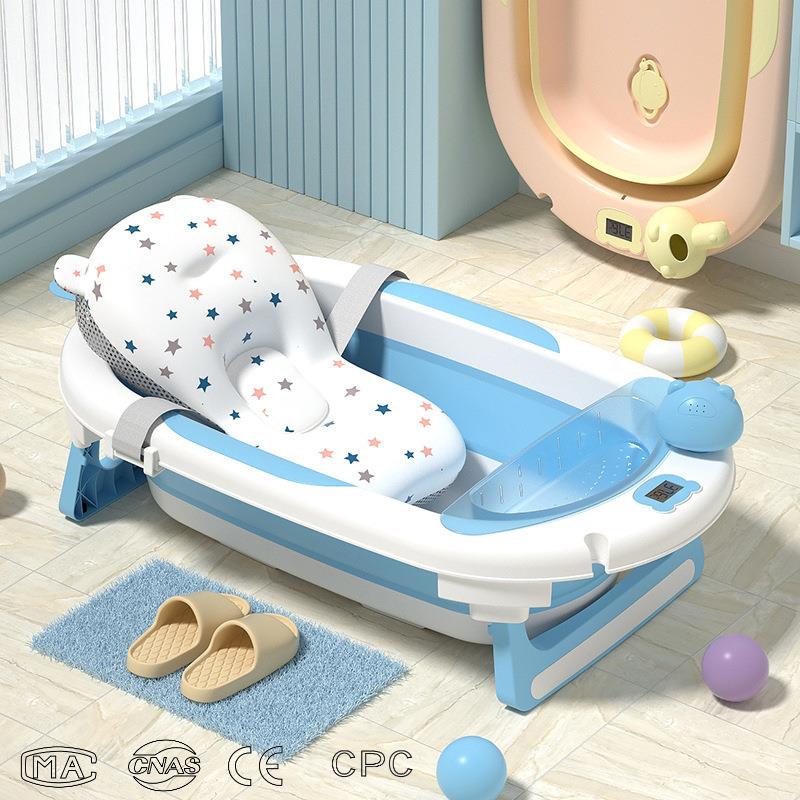 婴儿洗澡盆大号浴桶浴盆坐躺小孩家用宝宝可折叠幼儿新生儿童用品