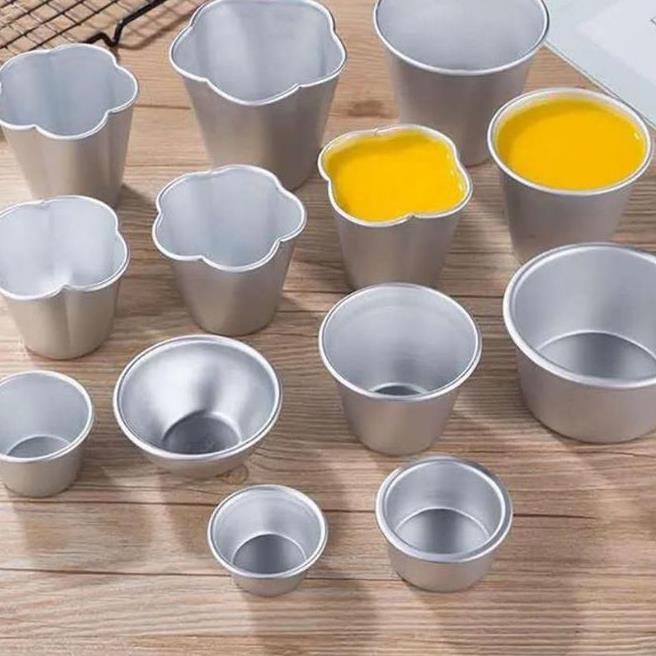 信诚迷你阳极布丁杯模具 耐高温烤箱用西洋杯 花瓣蛋糕模烘焙工具