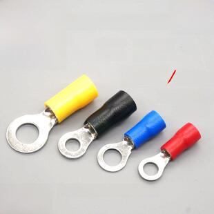 Rv2.5 5预绝缘冷压端子座o型鼻头线耳黄铜端 5S圆形冷压端子Rv2