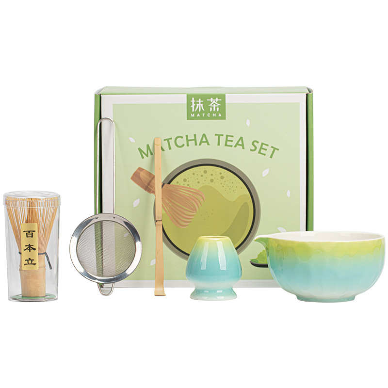 日式锤纹抹茶碗套装点茶工具抹茶粉百本立抹茶碗茶筅套装打茶盏