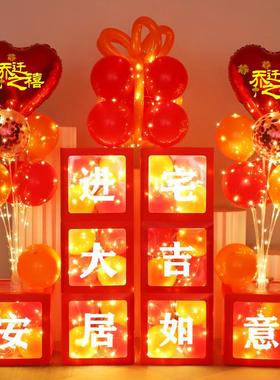 乔迁之喜新居布置装饰气球公司入伙进宅大吉新店之开业装饰背景墙