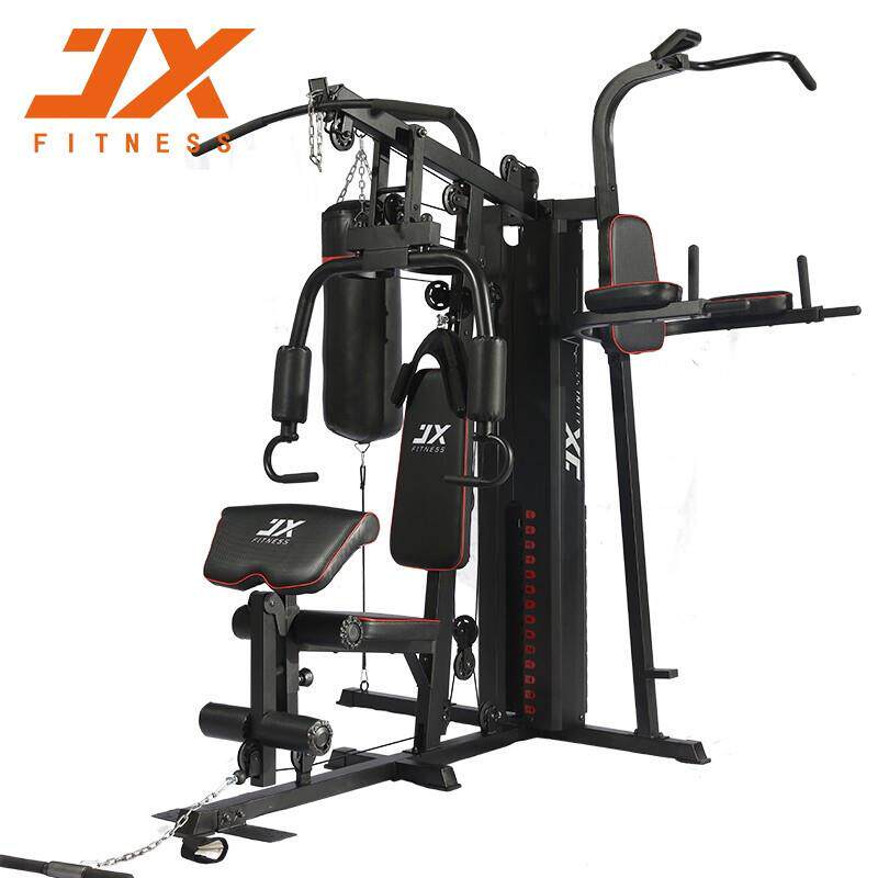 军霞JX-1400综合训练器家用多功能健身器材三人站力量健身器械