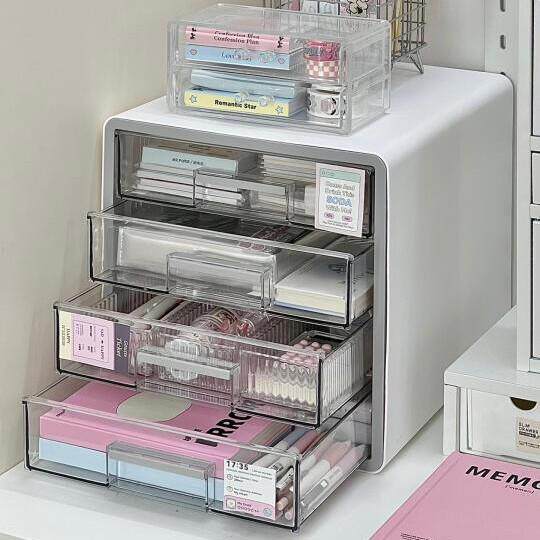 桌面抽屉式文件收纳柜收纳盒办公室办公桌工位桌上置物架收纳架内