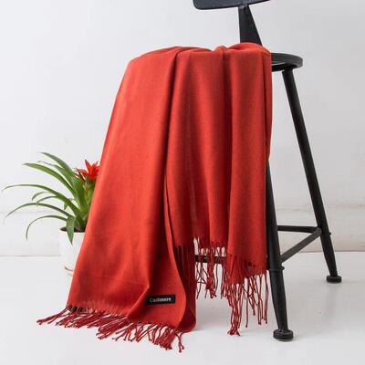 Female Male Canada Wool Cashmere Scarf Pashmina Tassels Wome