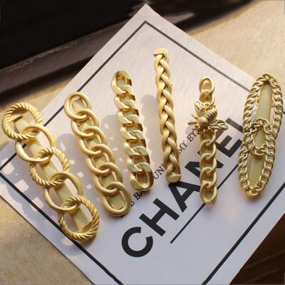 Hot Selling Fashion Acrylic Metal Chain Hair Clip Pin Barret