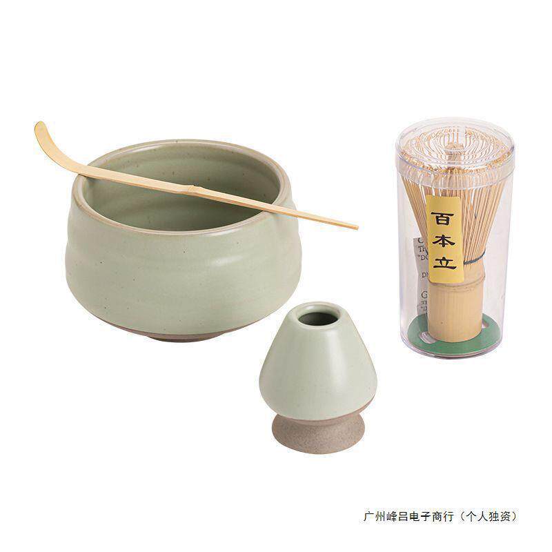 日式抹茶茶道工具百本立茶筅立茶碗家用整套宋代点茶器茶筅套装
