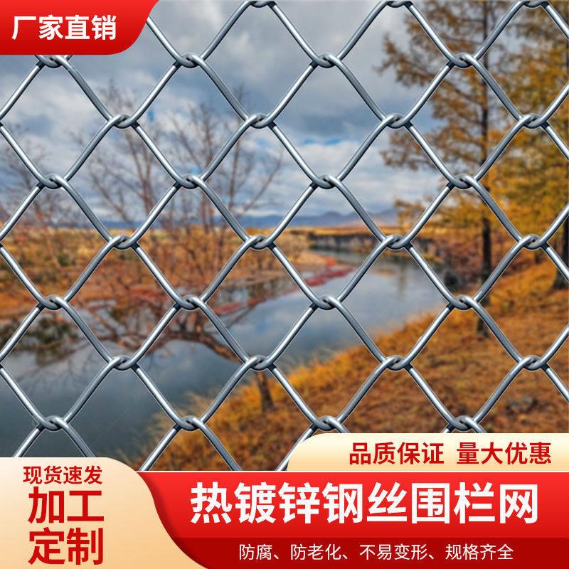 热浸地镀锌栏铁丝网围栏网护网养鸡鸭勾花网殖牛羊圈养圈山果园鱼