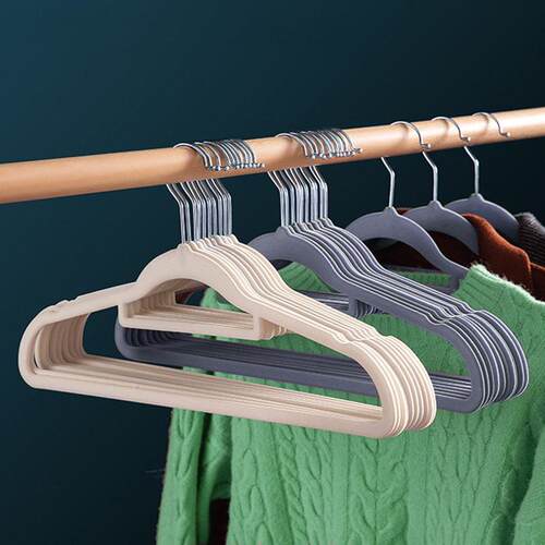 Flocked Hangers - Traceless, Non-slip, Light-transmitting, T