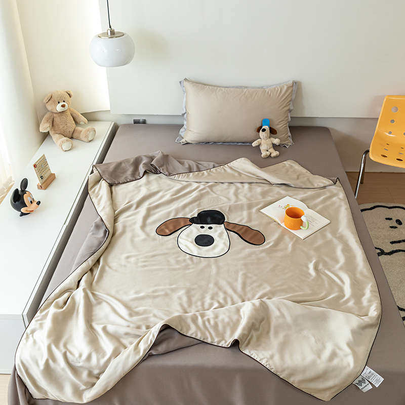 夏季天丝空调被四件套儿童婴儿拼接床子母床冰丝夏凉被床笠三件套