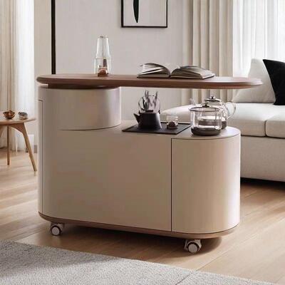 奢移动客可厅式茶几茶台KLS泡茶板一体多功能家轻用旋转设计感小