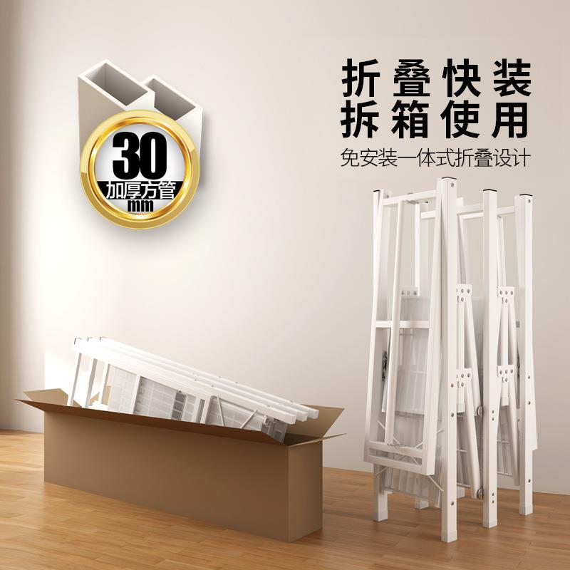代简现约柜布衣柜钢网B+BH子简易出租房用家装用折叠挂衣收纳卧室