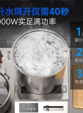 面51商用电磁5000w大率凹电磁功灶饭店厨房炉专用台式炒炉电炒