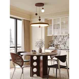 中世纪风格 餐厅吊灯法国覆古铁书房台灯创意球核桃Led吊灯