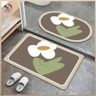吸水地垫浴室卫生间门口防滑脚垫子洗手间厕所速干硅藻泥软地毯
