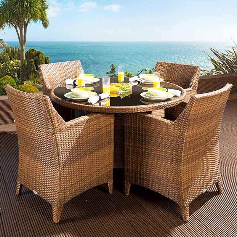 豪花华户外桌组椅合阳台庭院园室椅外YZ-00194露台藤休闲藤编酒店