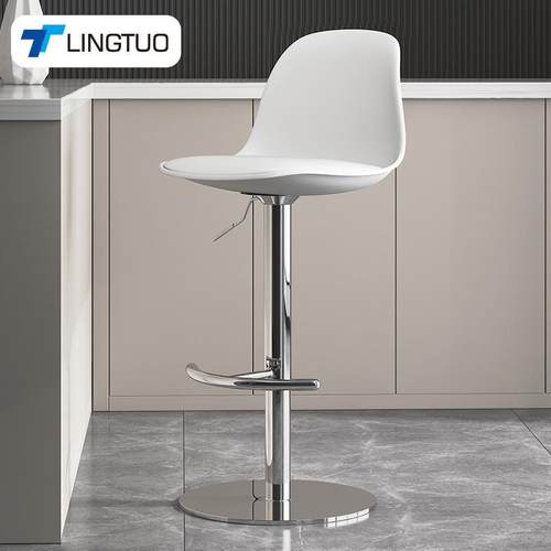 吧台椅现代简约高脚凳 家用靠背凳子 前台升降酒吧椅子收银台吧椅
