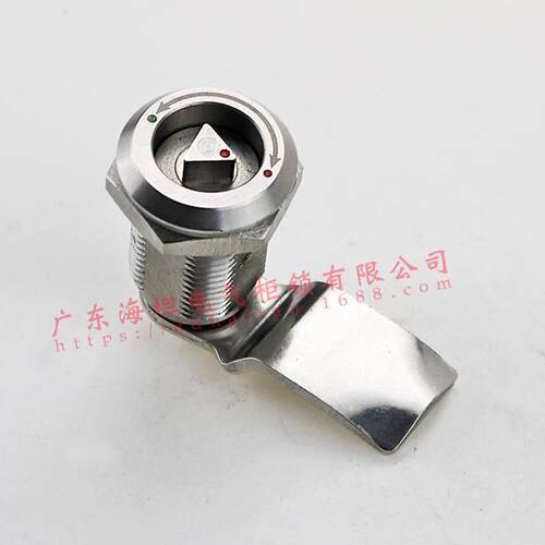 海坦柜锁MS816配电箱锁电柜门锁不锈钢304三角转舌锁圆柱锁机箱锁