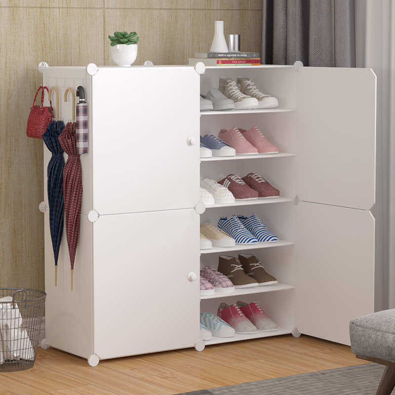简易鞋柜组装纯白塑料收纳架防尘门口家用多功能置物架鞋子收纳架,收纳整理,鞋子收纳架,淘宝优惠券,粉丝福利购,淘宝优惠卷