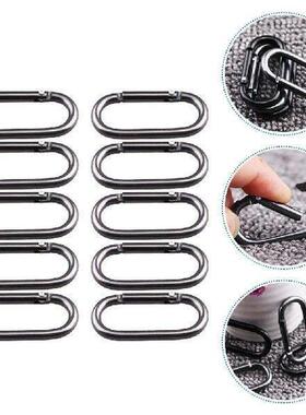 10pcs Black Oval Buckles Water Bottle Hooks Durable