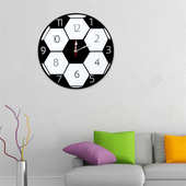 厂家批发亚克力卡通钟简约创意挂钟足球时尚 钟表客厅卧室墙壁挂表