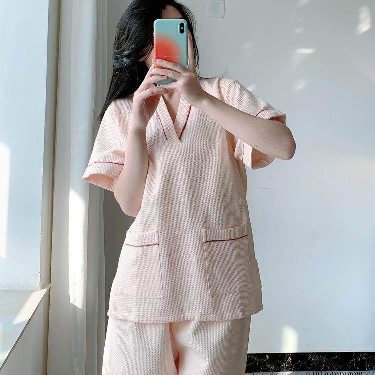 洋汗蒸韩服女款纯棉气情侣厚款版可爱other个性男浴服桑服足拿疗