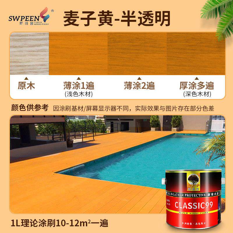 SWP斯维普耐候木油透明防水清油室内外防腐木蜡油木器漆桐油翻新