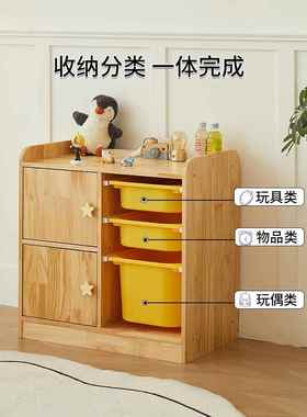f书c儿童玩具收纳架置物容量架桌大面实木SYL柜简易小型绘本架客