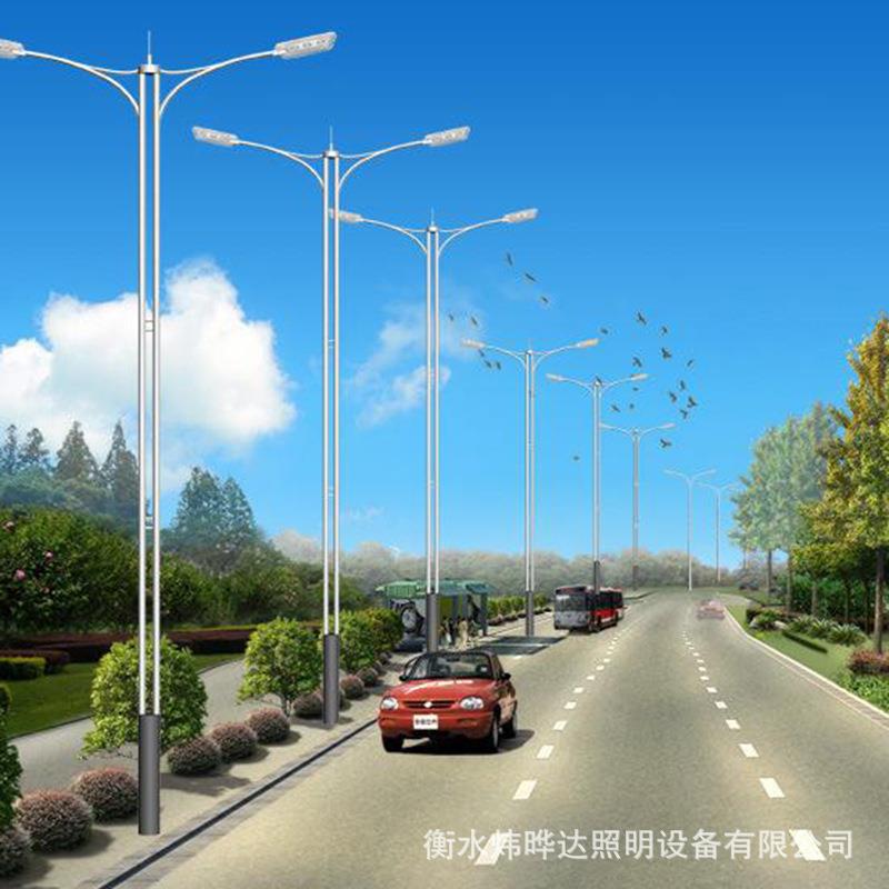 山东德州地区路灯供应新农村建设用太阳能路灯自弯臂路灯