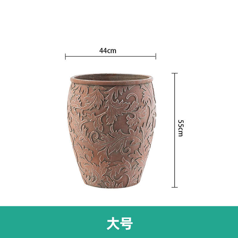 创意落地欧式花盆栽简约装饰红色绿客厅藤花园花盆阳台水泥器花植