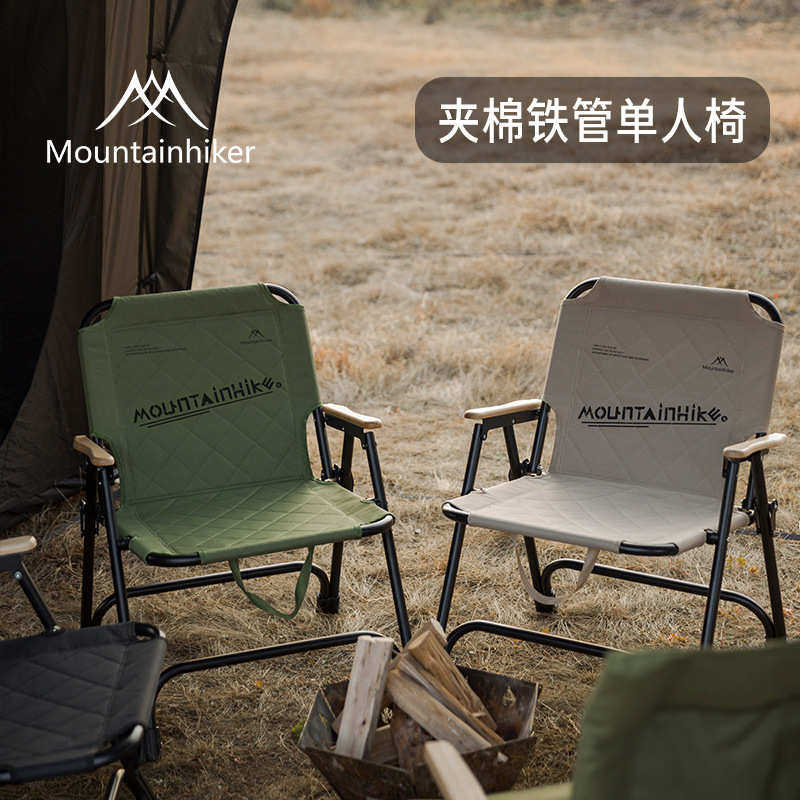 山之客源头工厂露营铁管加棉单人椅户外便携式可折叠收纳钓鱼椅子