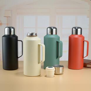新款316不锈钢真空保温杯大容量小钢炮焖茶壶家用便携手柄随手杯