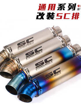 摩托车ninja250 300 400 Z800Z900Z1000GSXR600750改装SC排气管