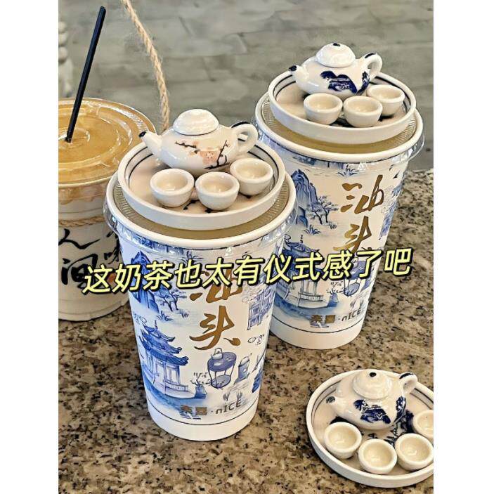 迷你陶瓷茶具儿童玩具女童过家家小茶壶茶盘杯子套装摆件装饰工艺