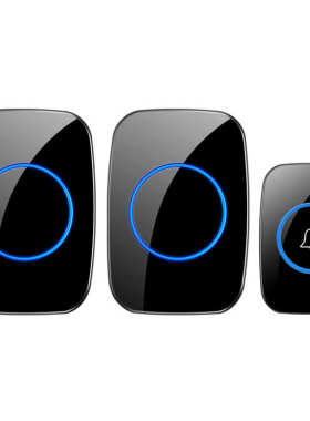 门铃无线家用远距离无线门铃用一拖二无LOGO电子遥控门铃呼叫器