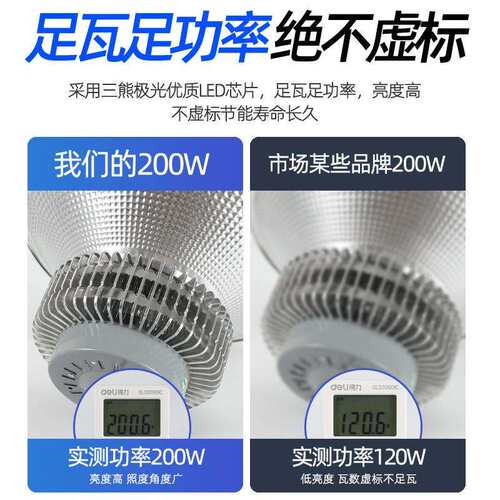亚明led工矿灯超亮鳍片工厂房仓库车间工业照明灯200W大功率吊灯