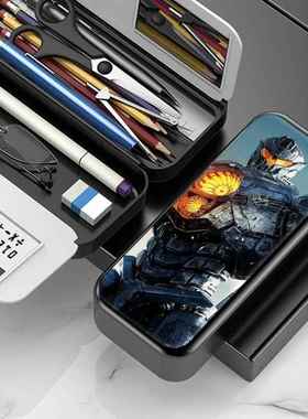 环太平洋Pacific Rim文具盒男生帅气双层简约铅笔盒铁笔盒幼儿园